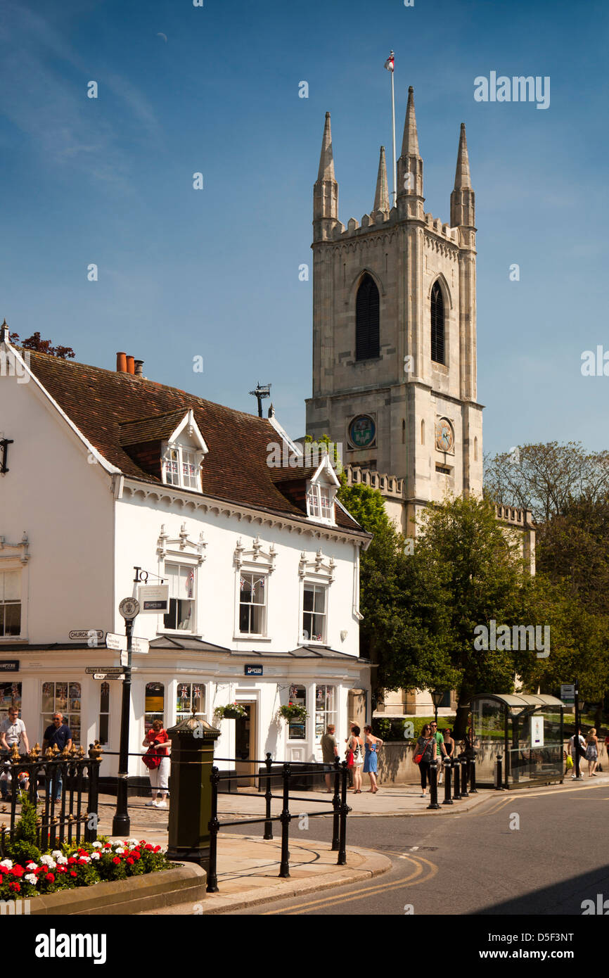 England, Berkshire, Windsor, High Street, parish church of St John the Baptist Stock Photo
