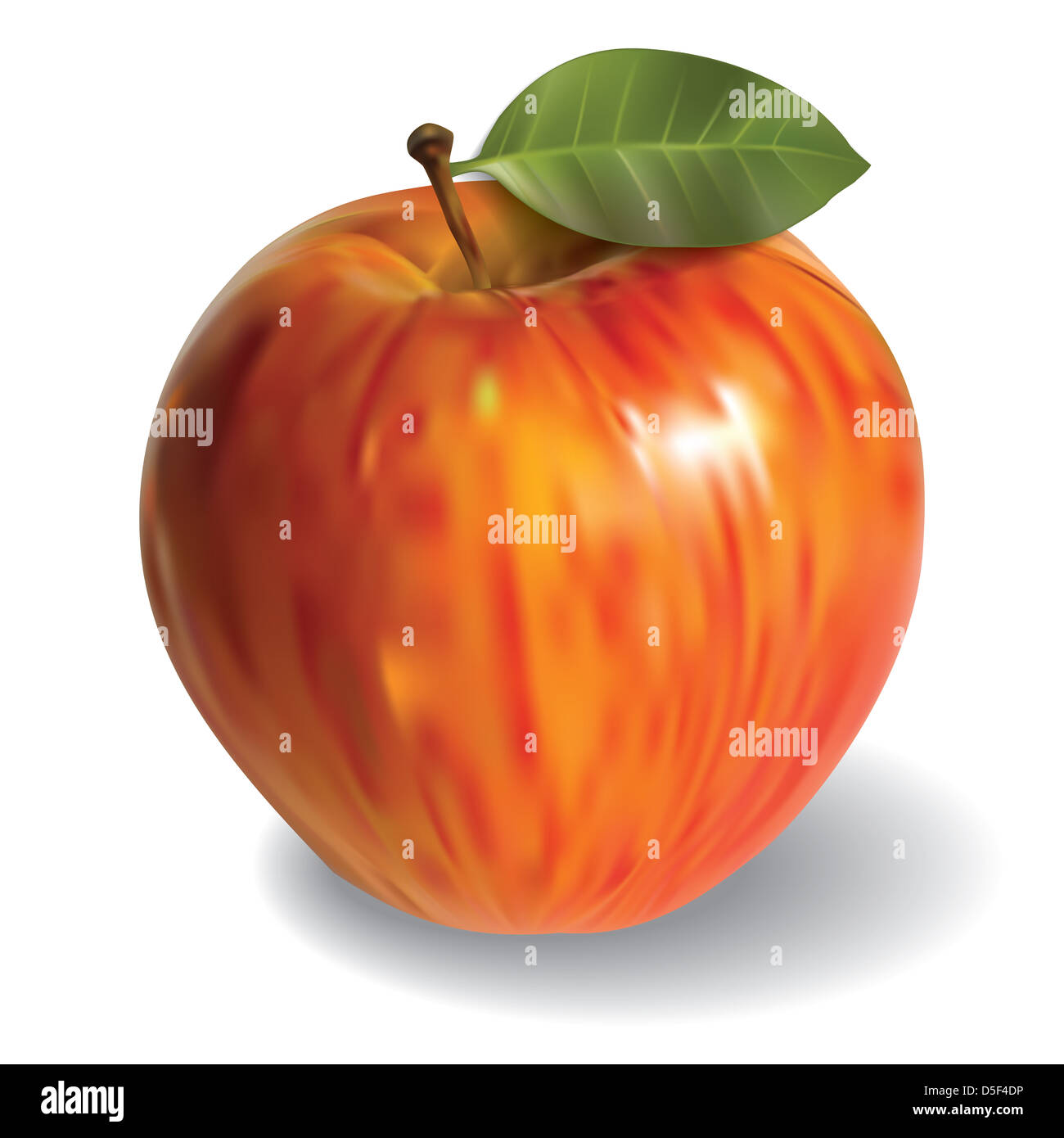 red vector apple isolated on white background Stock Photo - Alamy
