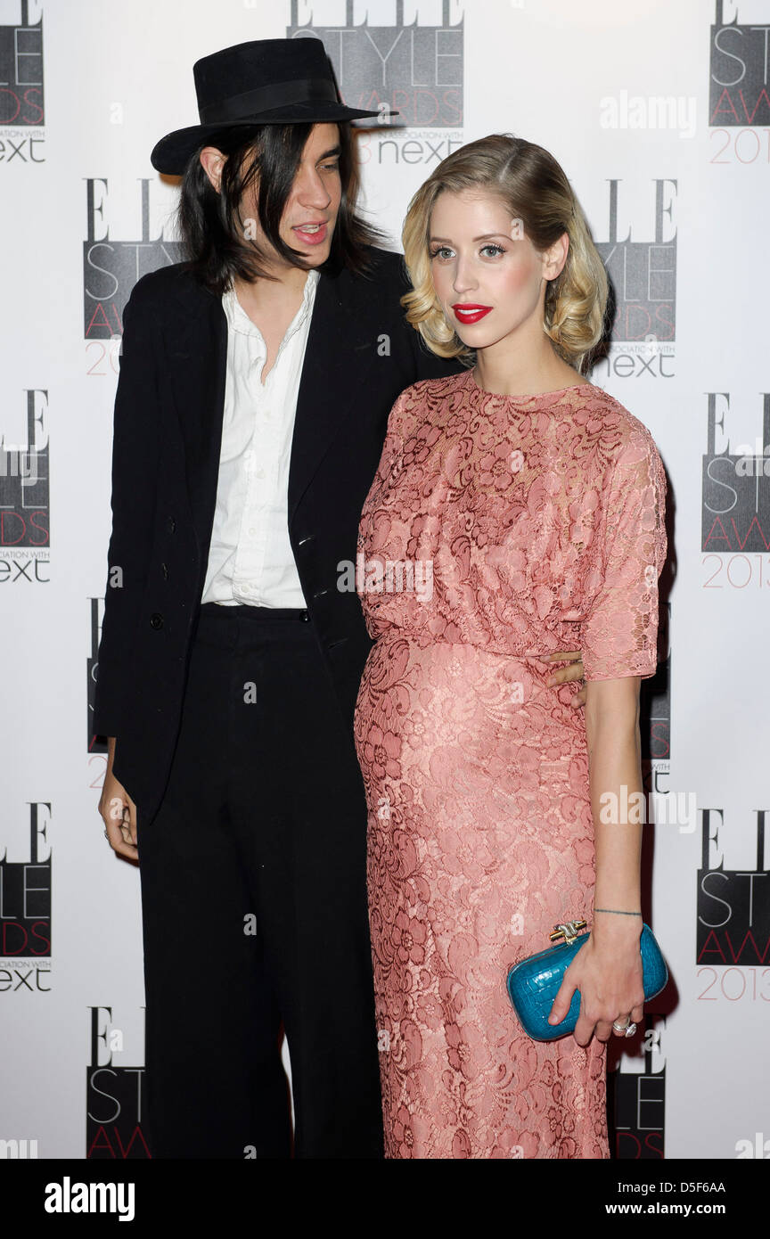 Thomas Cohen and Peaches Geldof arrive for the Elle Style Awards Stock