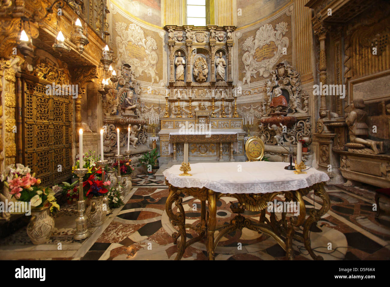 Chapel of Saint Agatha in the Cathedral of Catania, Sicily, Italy Stock