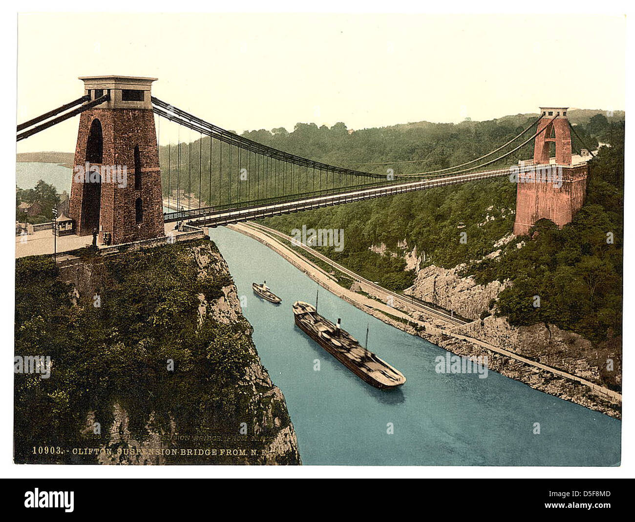 A photograph of the Clifton Suspension Bridge in Bristol, England ...