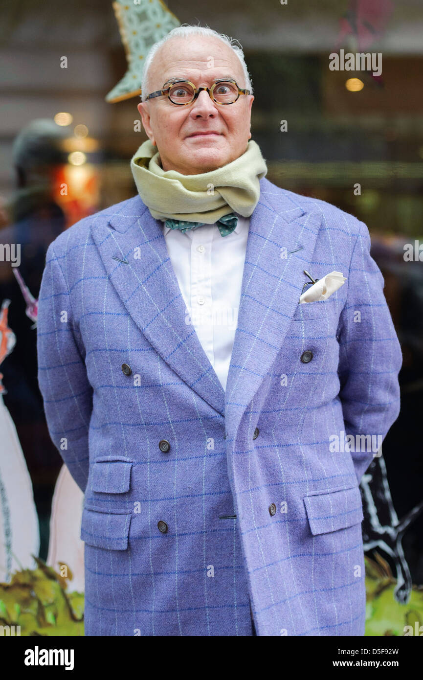 Spanish fashion designer Manolo Blahnik poses for photographers at a ...