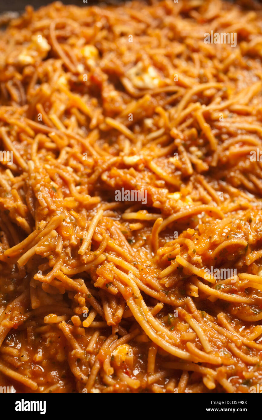 Sopa Seca, the Mexican Noodle Casserole Stock Photo