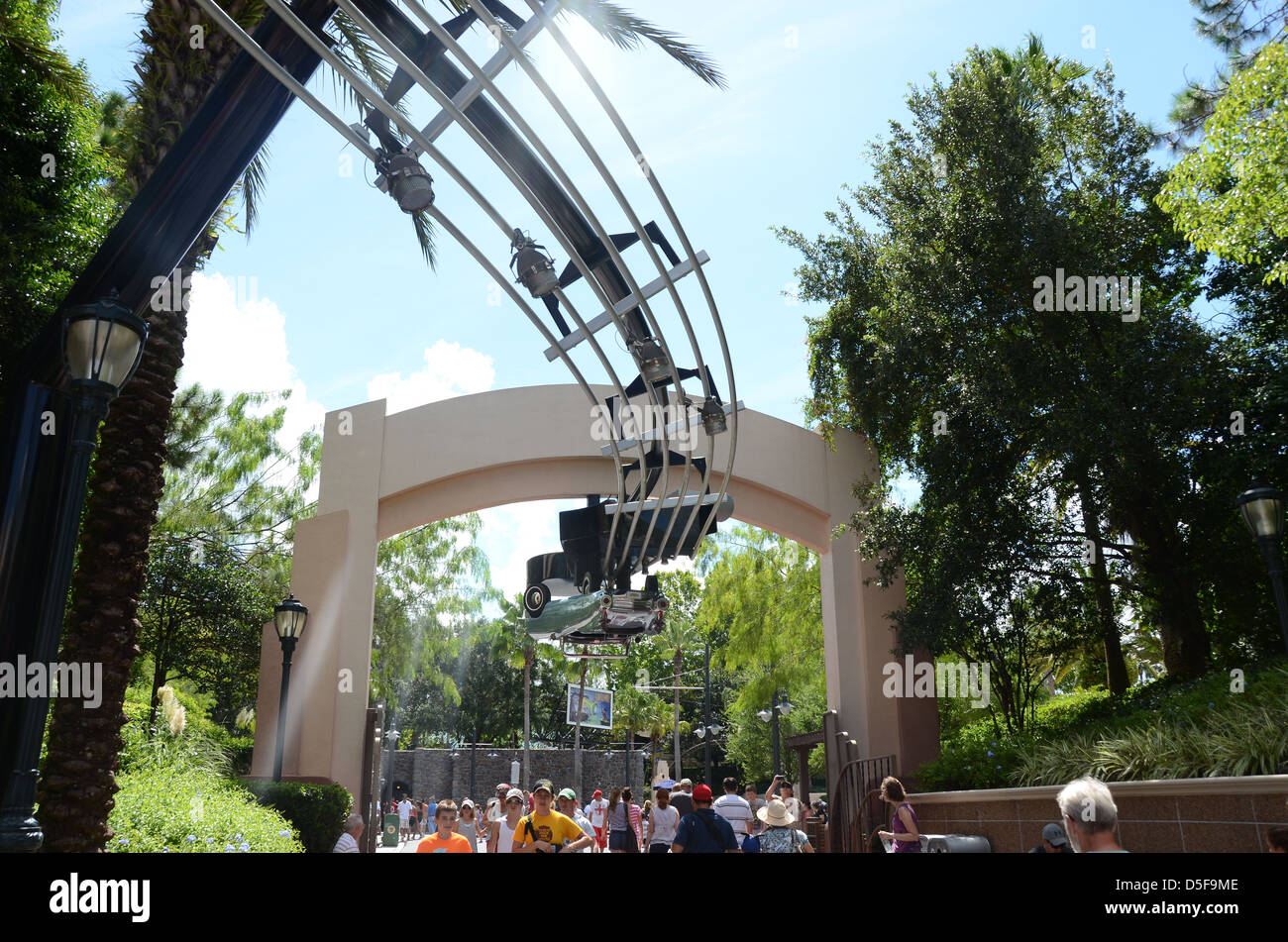 Rock n Roller Coaster Starring Areosmith at Disney's Hollywood Studio's Orlando Florida. Stock Photo