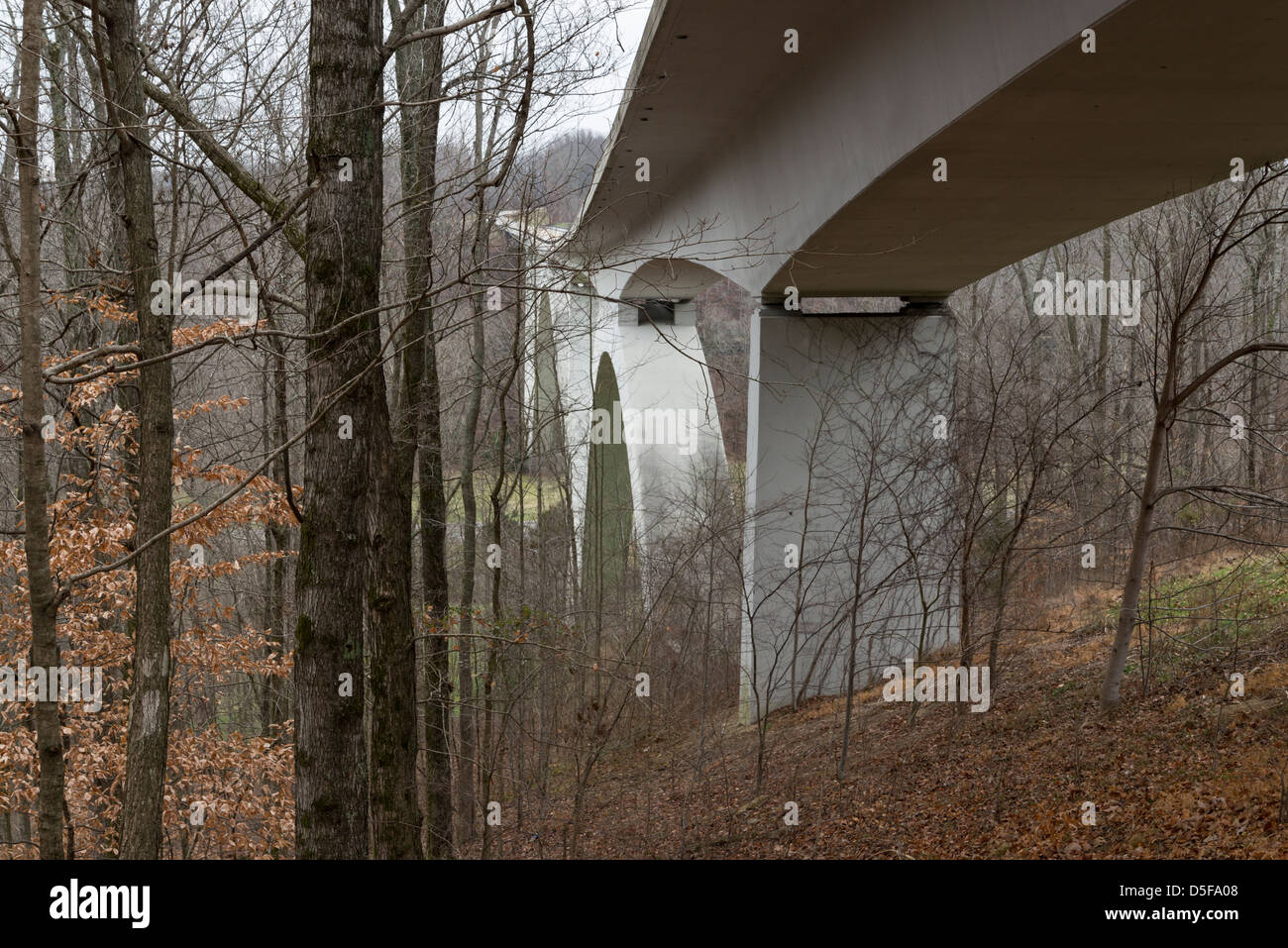 A view of the Natchez Trace Parkway Bridge in Franklin, Tennessee. Stock Photo