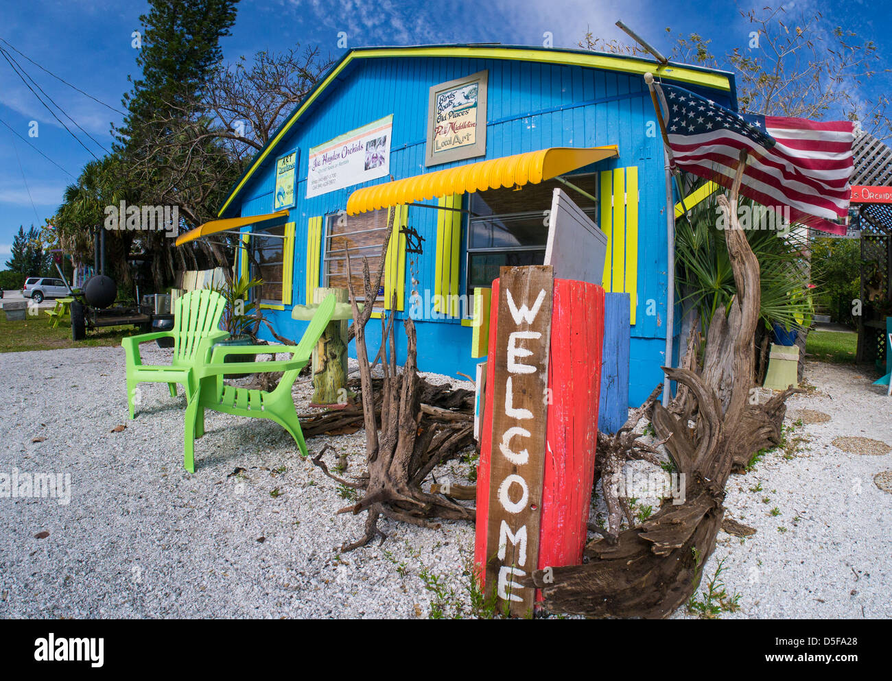 Bright colorful tourist gift shop in Placida Florida Stock Photo Alamy