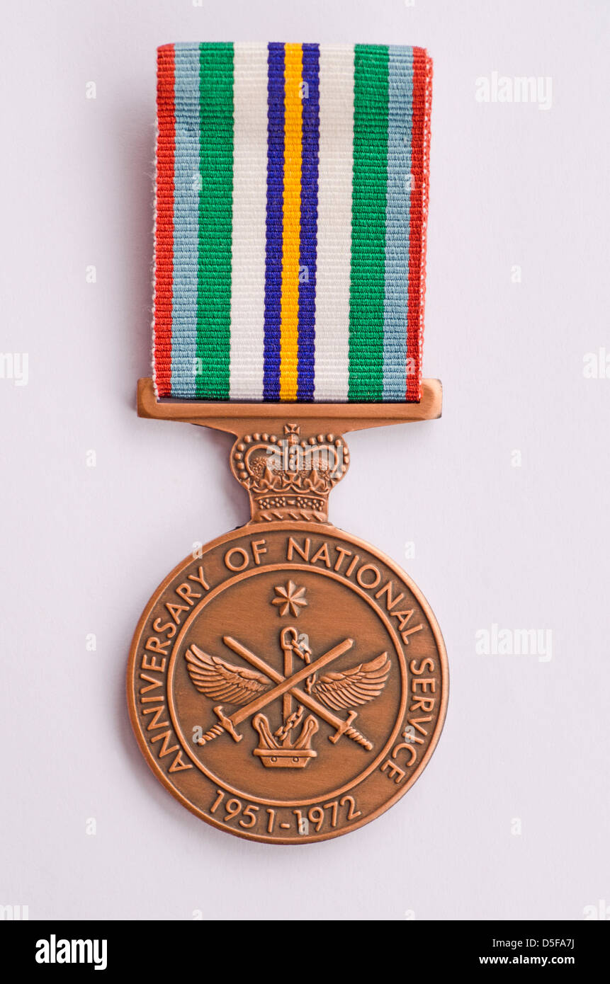 Australian National Service/conscription anniversary medal Stock Photo