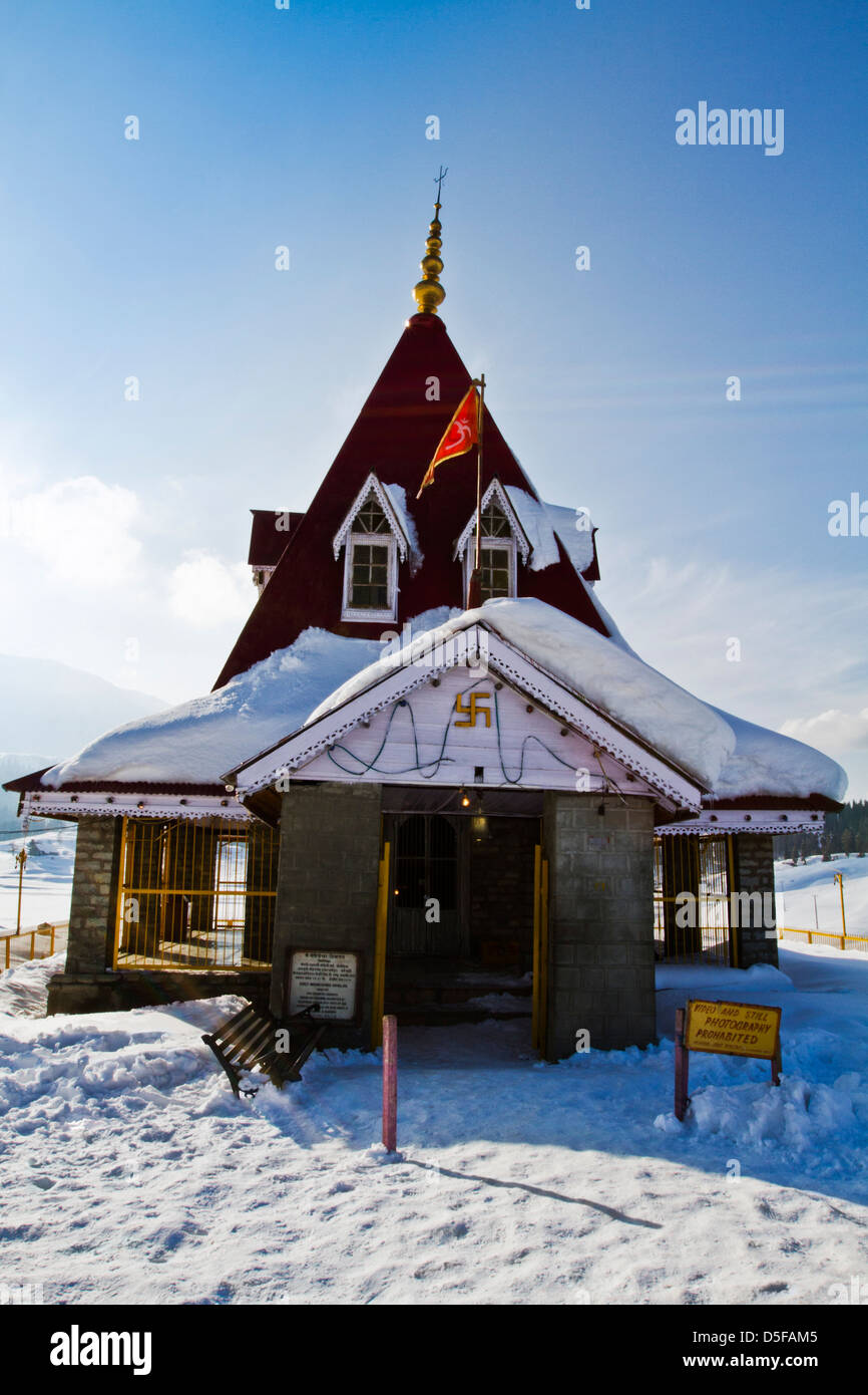 Temple In Snow Temple in snow, Kashmir, Jammu And Kashmir, India Stock Photo - Alamy