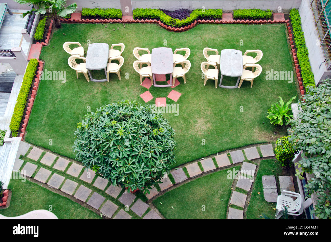 street restaurant furniture in Varanasi city, India Stock Photo Alamy
