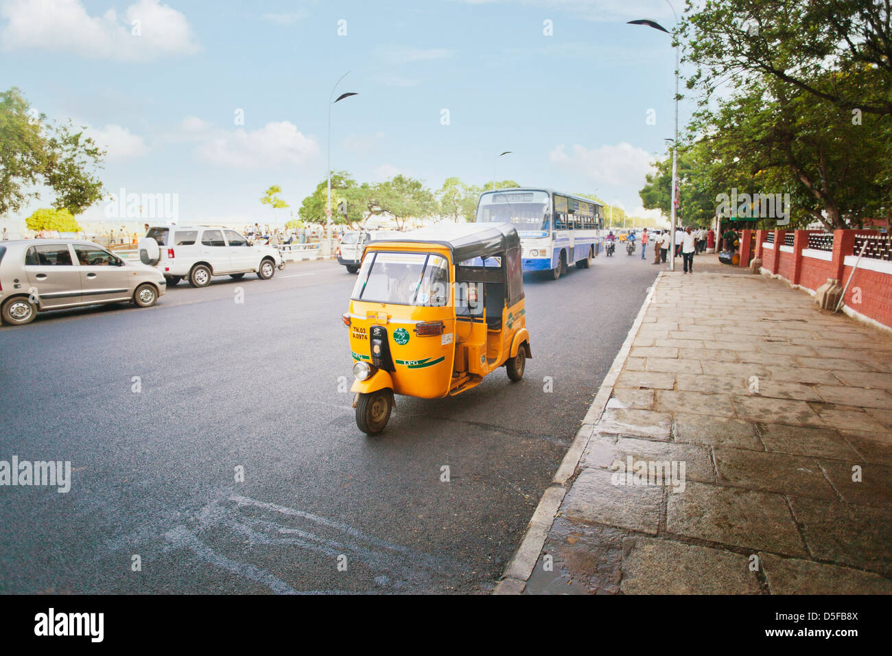 Traffic on the road, Chennai, Tamil Nadu, India Stock Photo Alamy