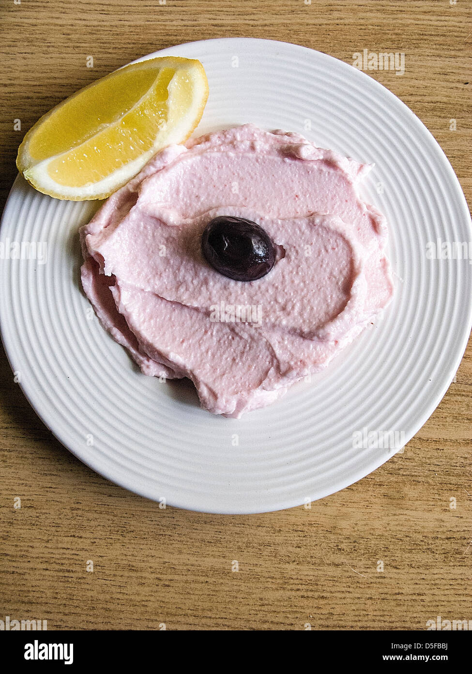 Greek Cuisine Taramasalata Stock Photo Alamy