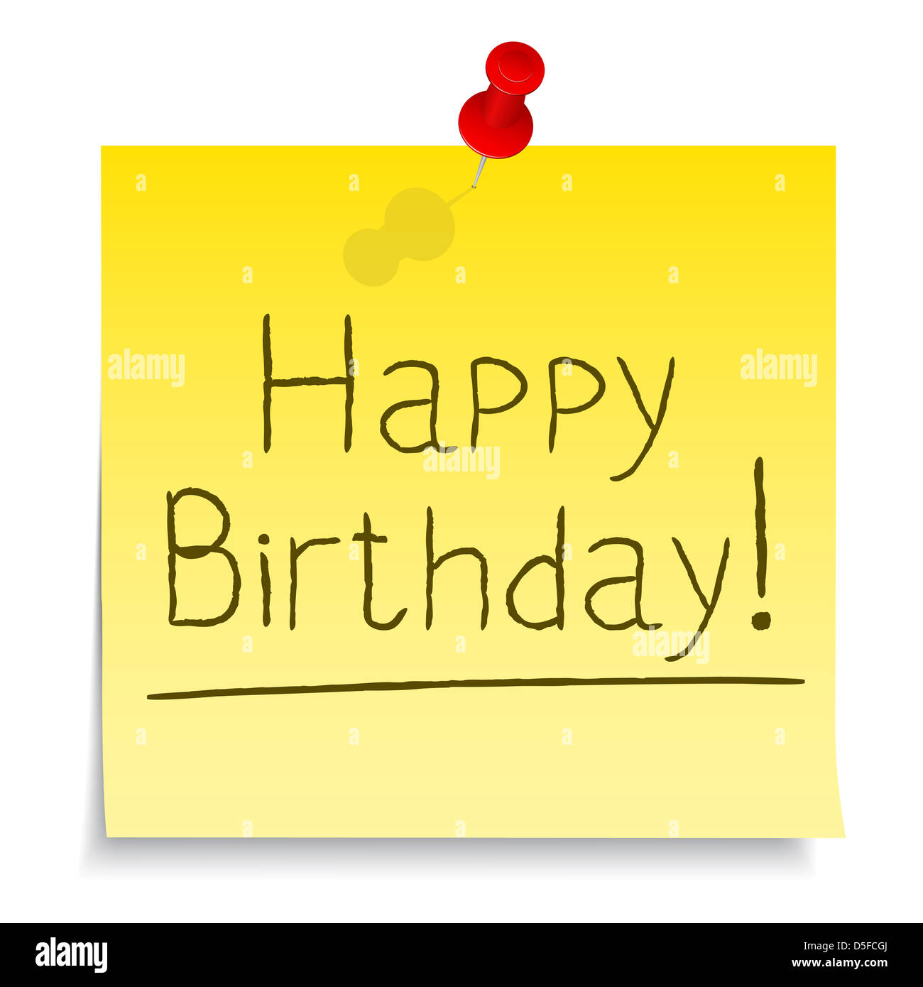 Sticky note happy birthday message Immagini senza sfondo e Foto