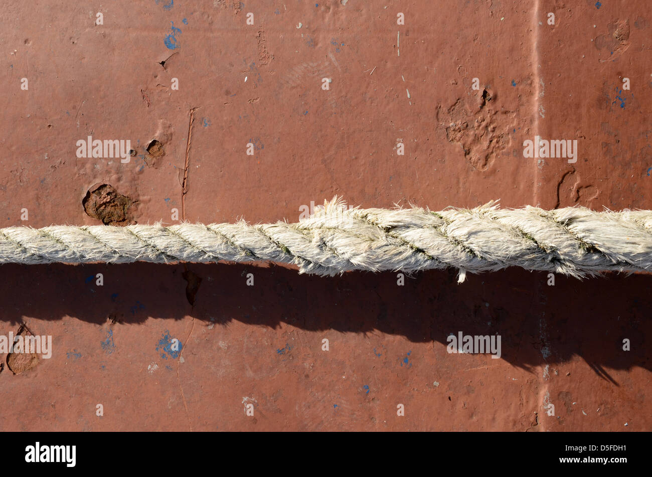 old aged rope on boat metal abstract background Stock Photo - Alamy