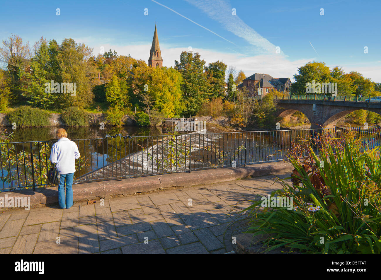 Blairgowrie, Autumn colours, River Ericht, Bridge, Perthshire, Scotland