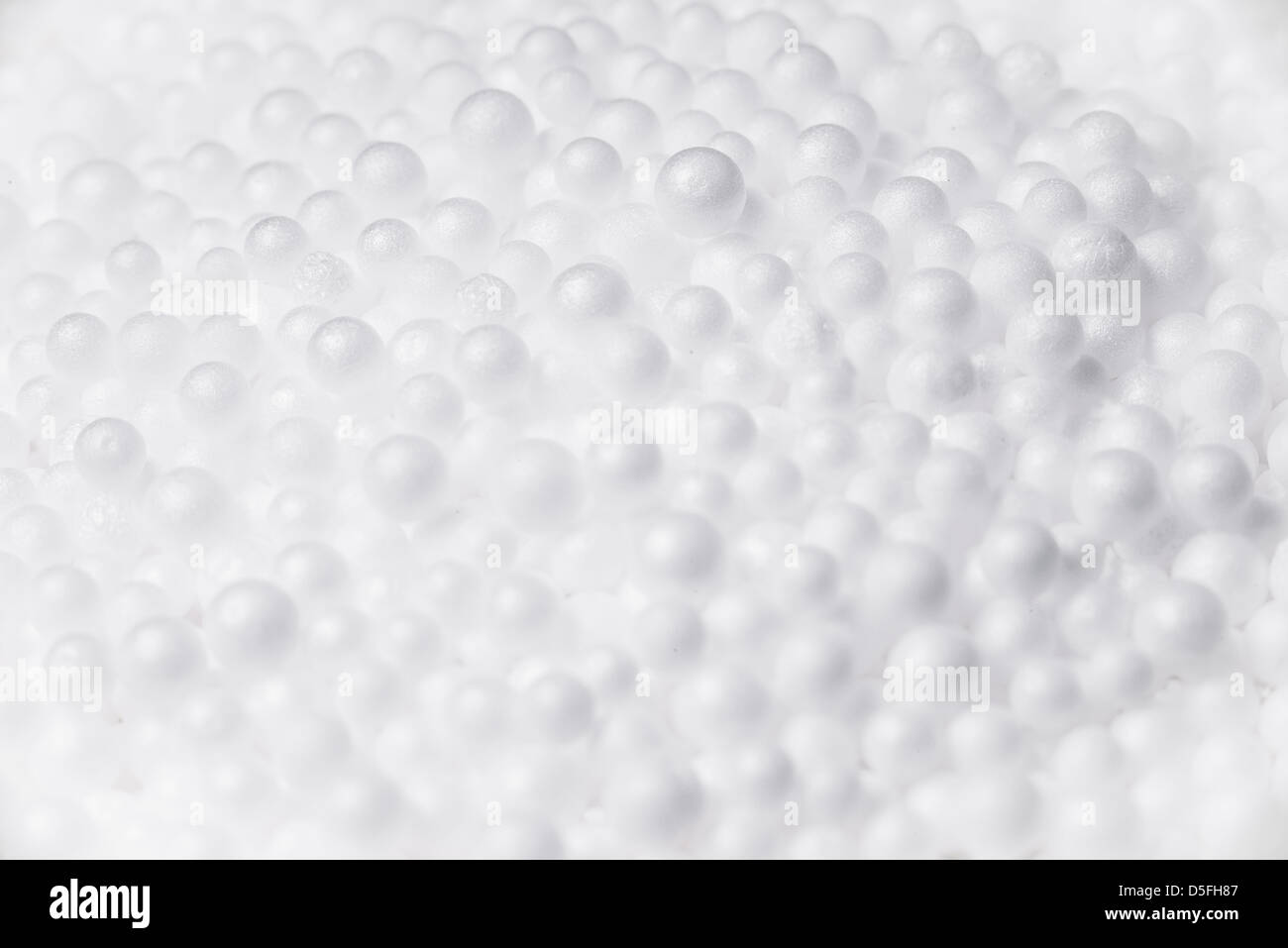 White abstract balls made from foam plastic Stock Photo
