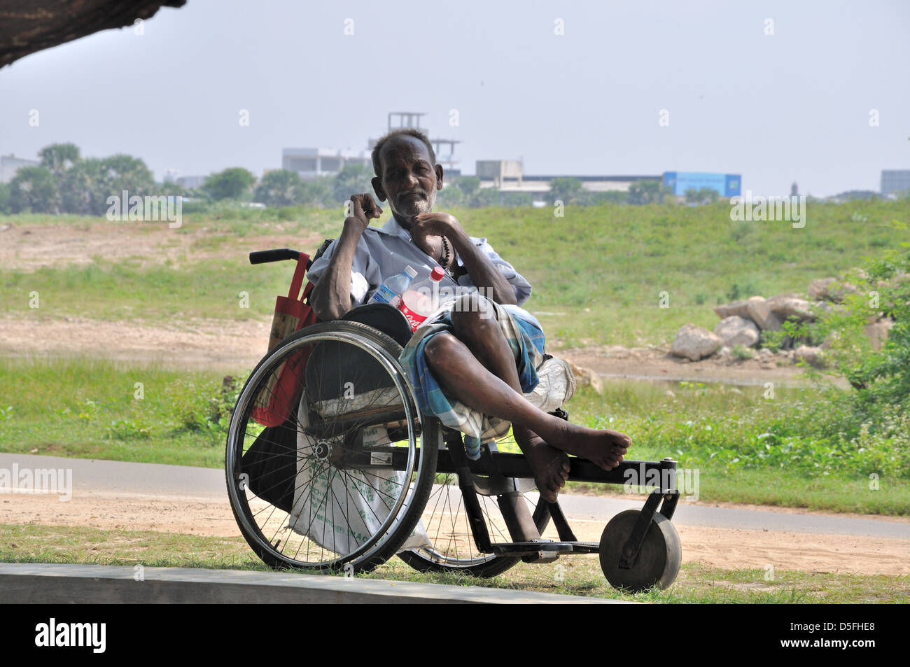 Disabled man, Jaffna fort area, Sri Lanka Stock Photo Alamy