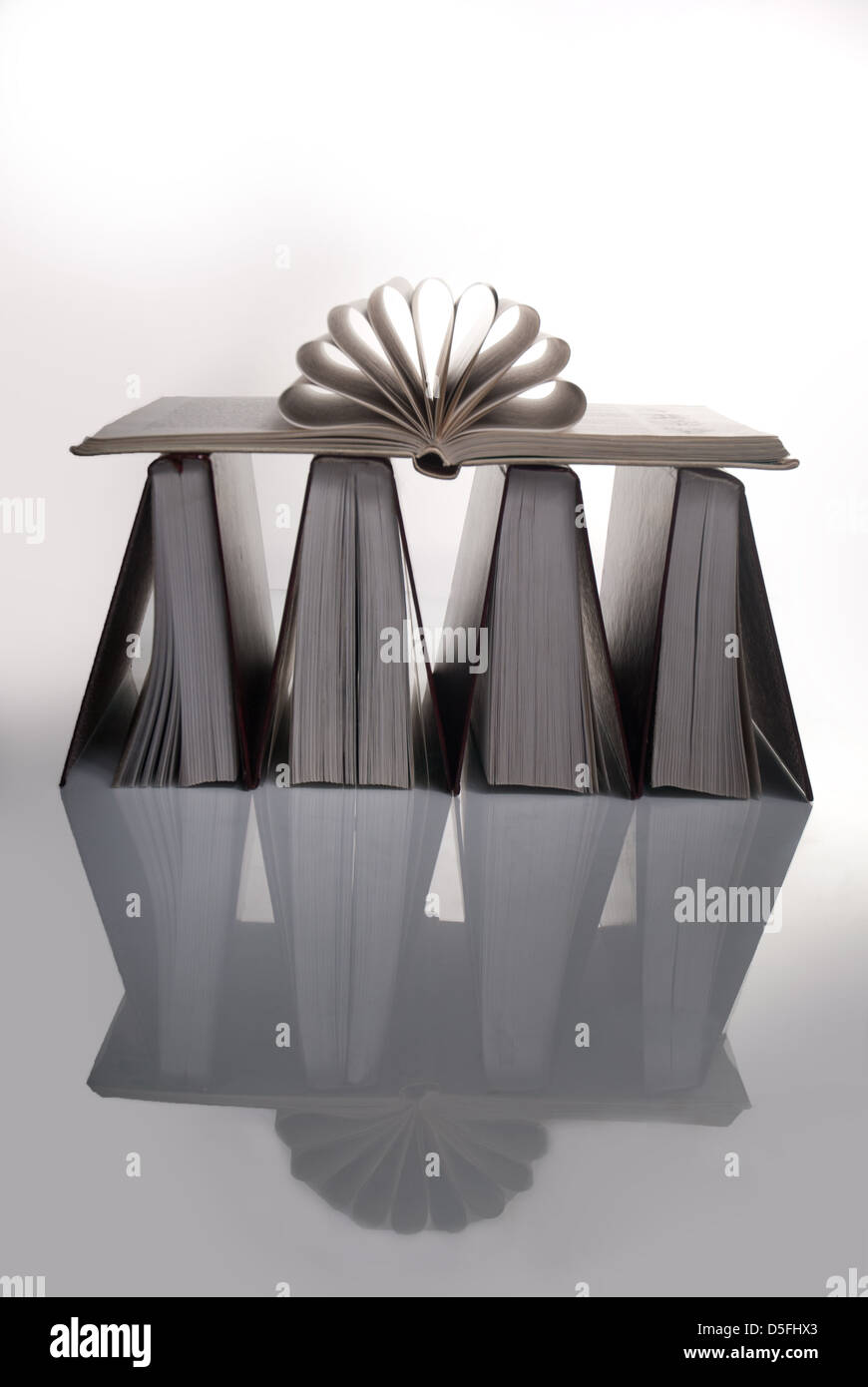 House made of books isolated on white background Stock Photo Alamy