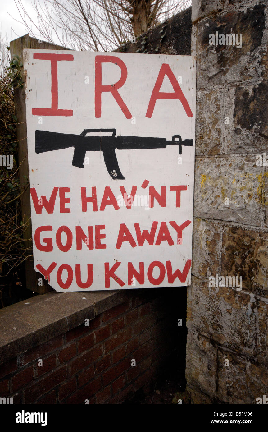 Londonderry, UK. 1st April, 2013. Pro IRA sign at the City Cemetery in