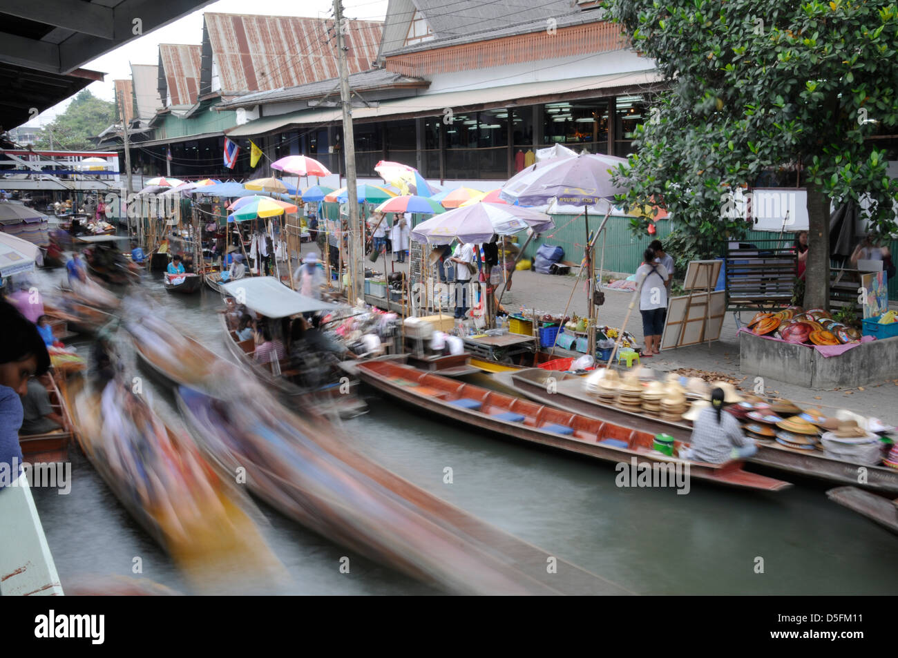 Floating Market Thailand Stock Photo