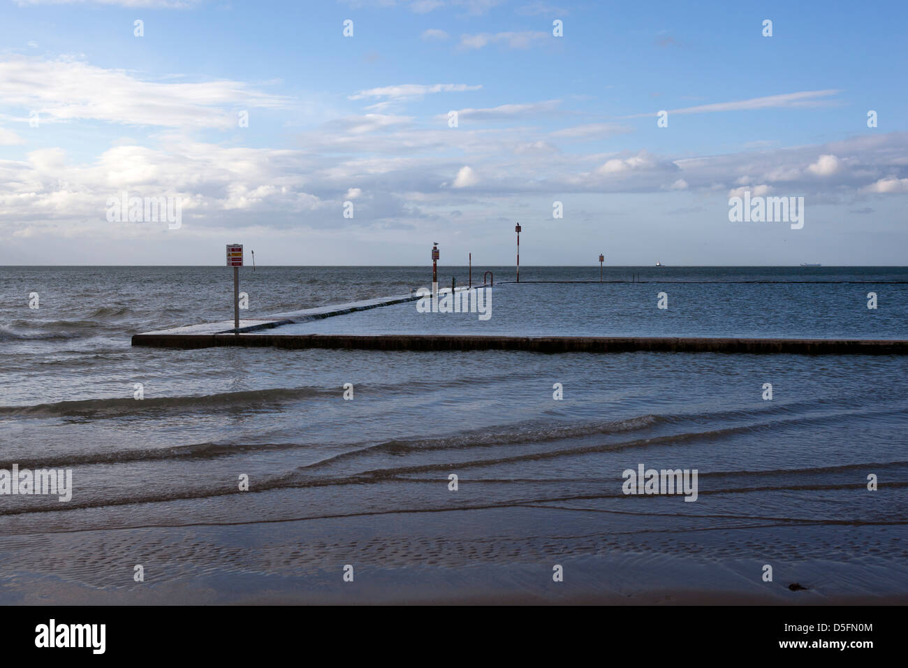 Sea Swimming Pool on the beach at Margate Stock Photo