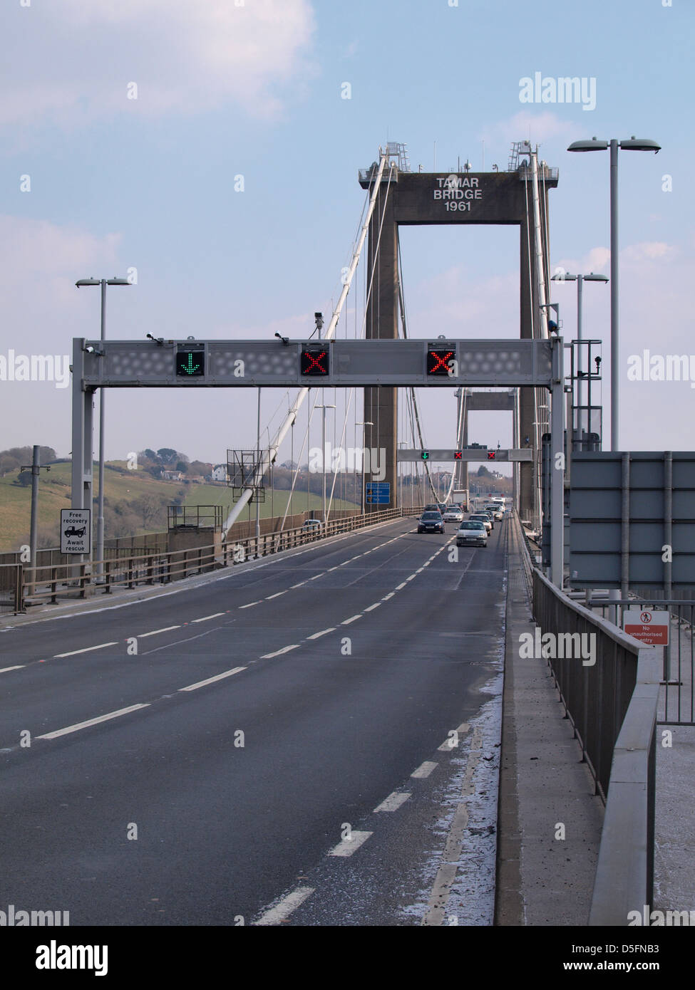 The Tamar Bridge, Cornwall, UK 2013 Stock Photo