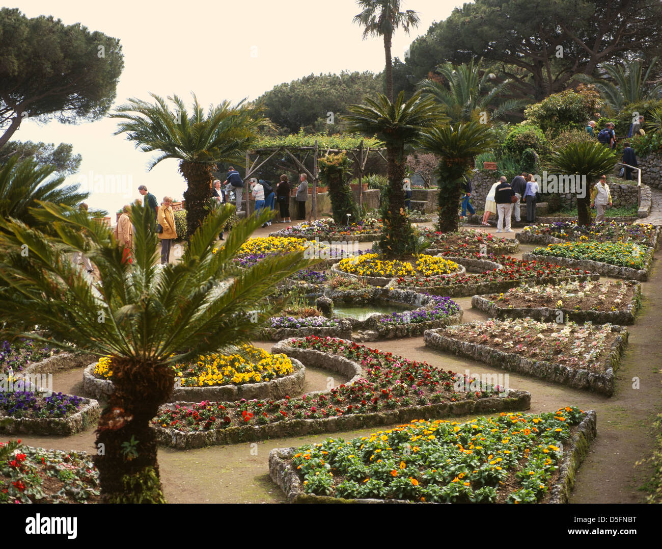 Italy Campania Amalfi Coast Ravello Villa Rufolo Gardens  Stock Photo