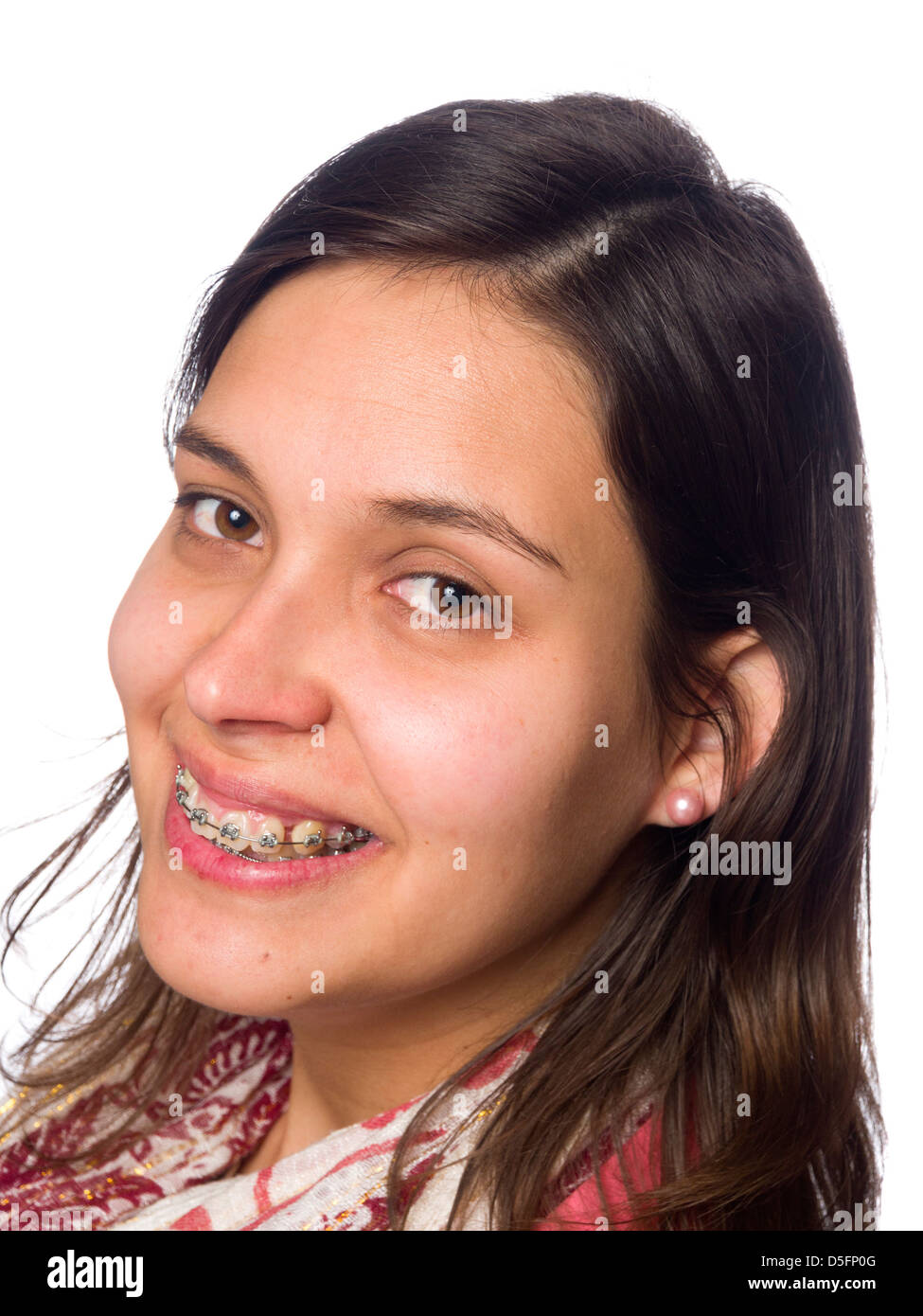 Latin girl with braces hi-res stock photography and images - Alamy