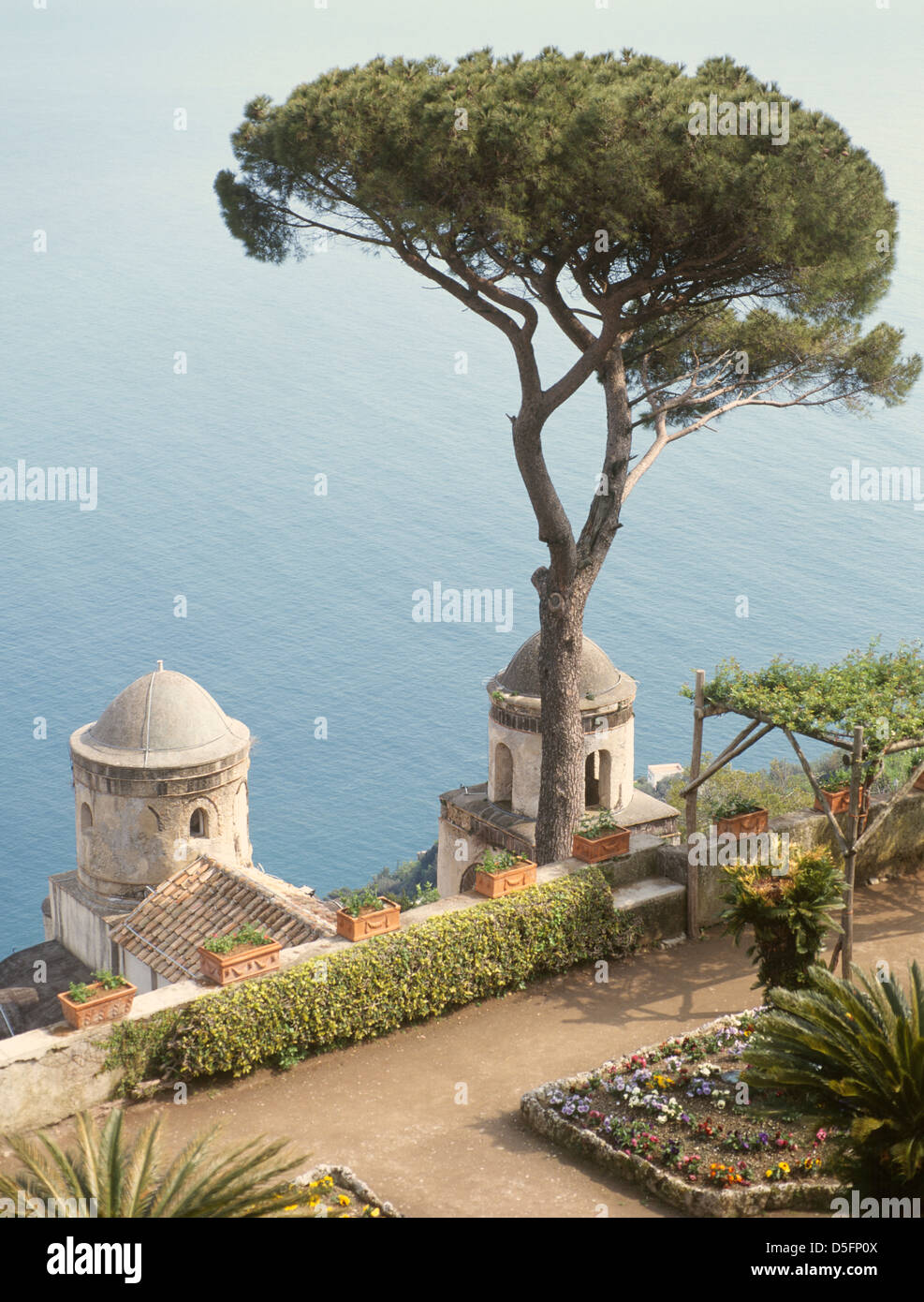 Italy Campania Amalfi Coast Ravello Villa Rufolo Gardens  Stock Photo