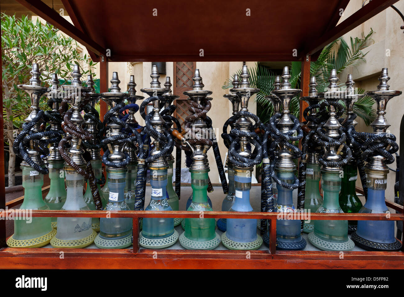 Colourful shisha for sale, Madinat Jumeirah market, Dubai, United Arab
