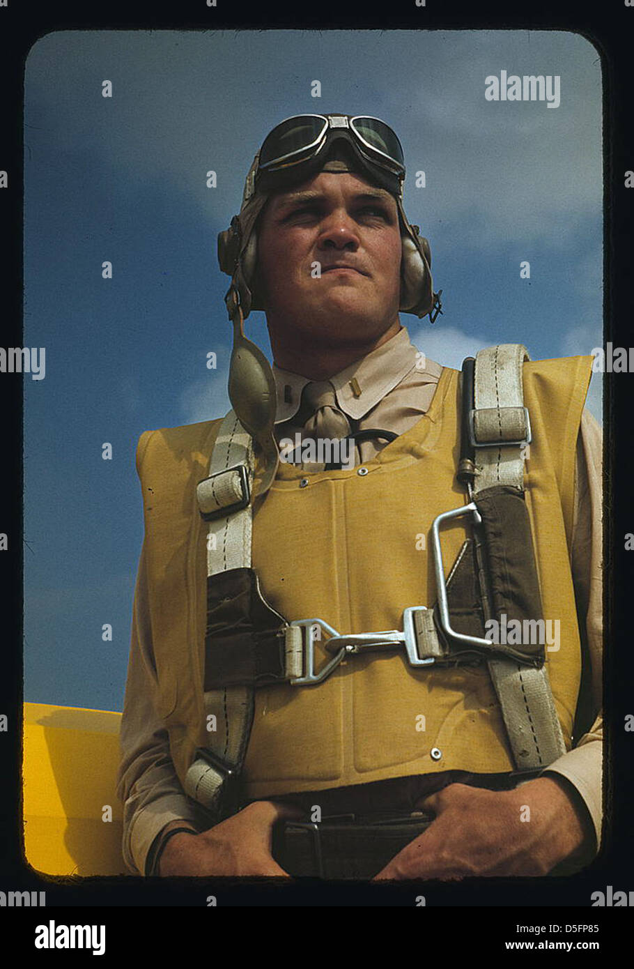 Marine lieutenant, glider pilot in training at Page Field, Parris