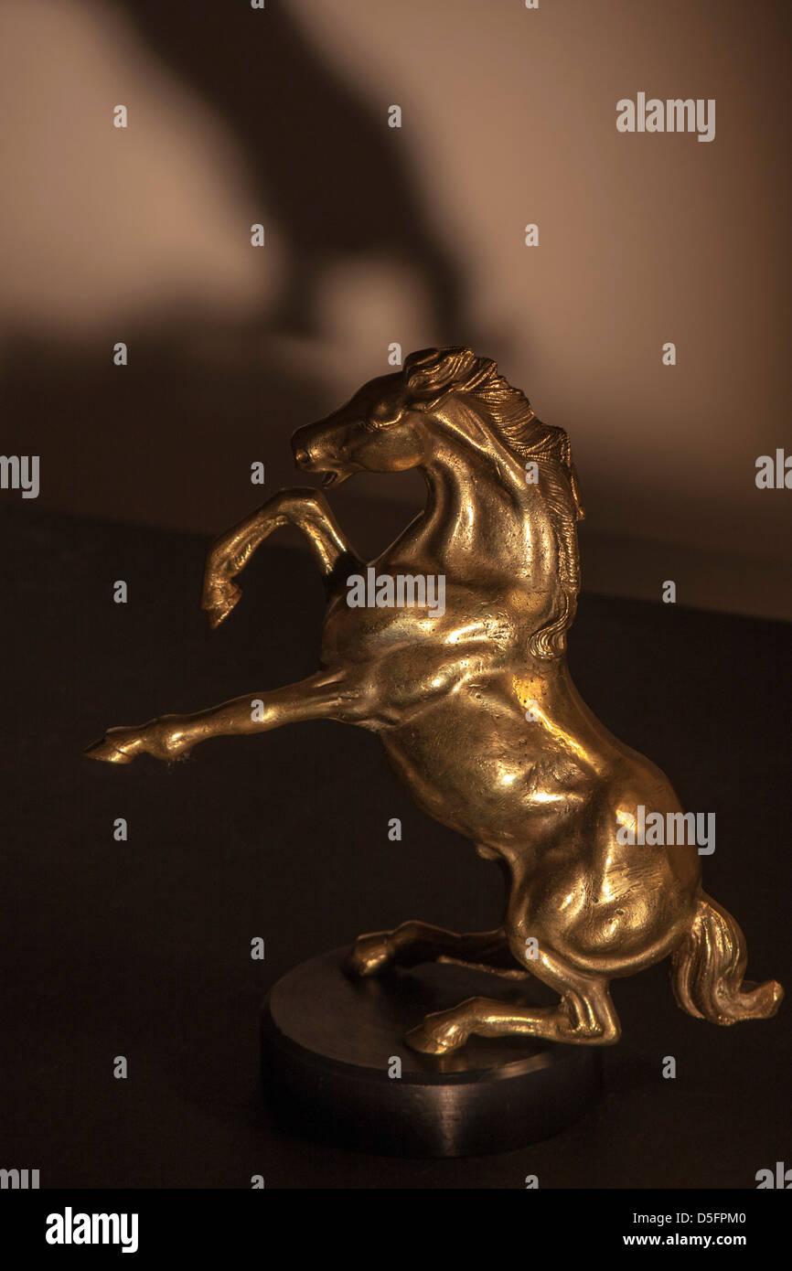 bronze brass stature of horse Stock Photo