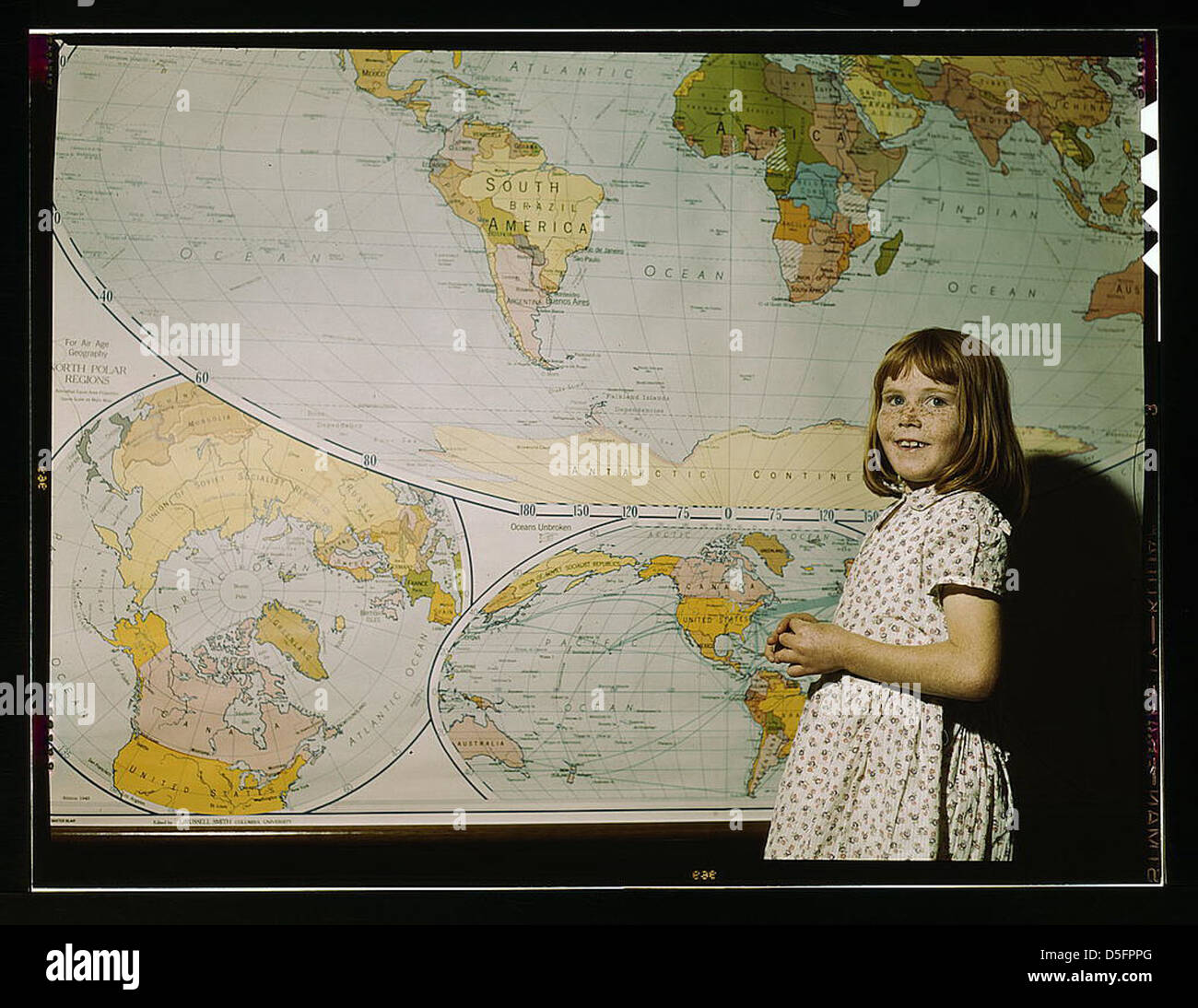 Old map of world school hi-res stock photography and images - Alamy