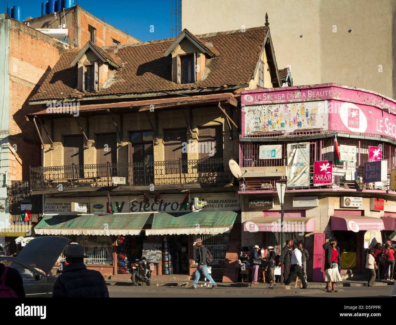 Madagascar, Analamanga Antananarivo, Ambatomena old colonial building ...