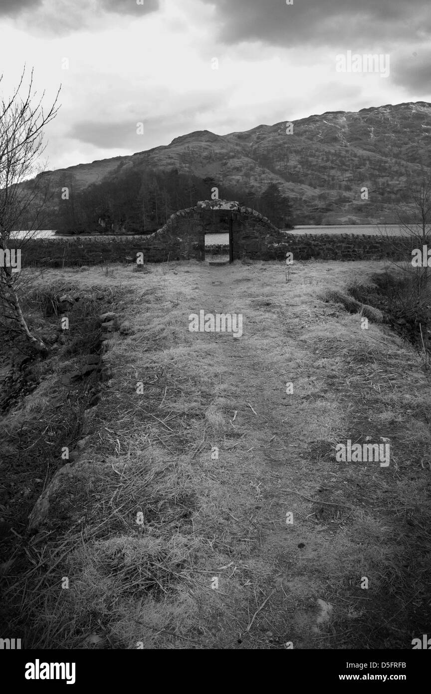 McGregors graveyard Loch Katrine Stock Photo