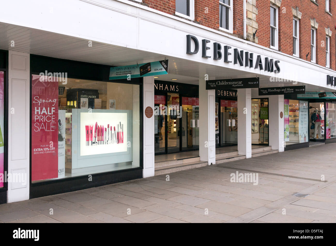 Entrance to a branch of Debenhams UK department store Stock Photo Alamy