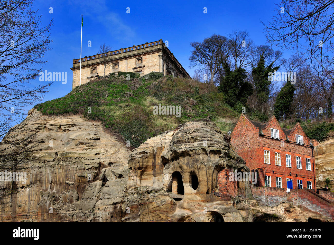 Summer view of Nottingham Castle, Nottingham city centre