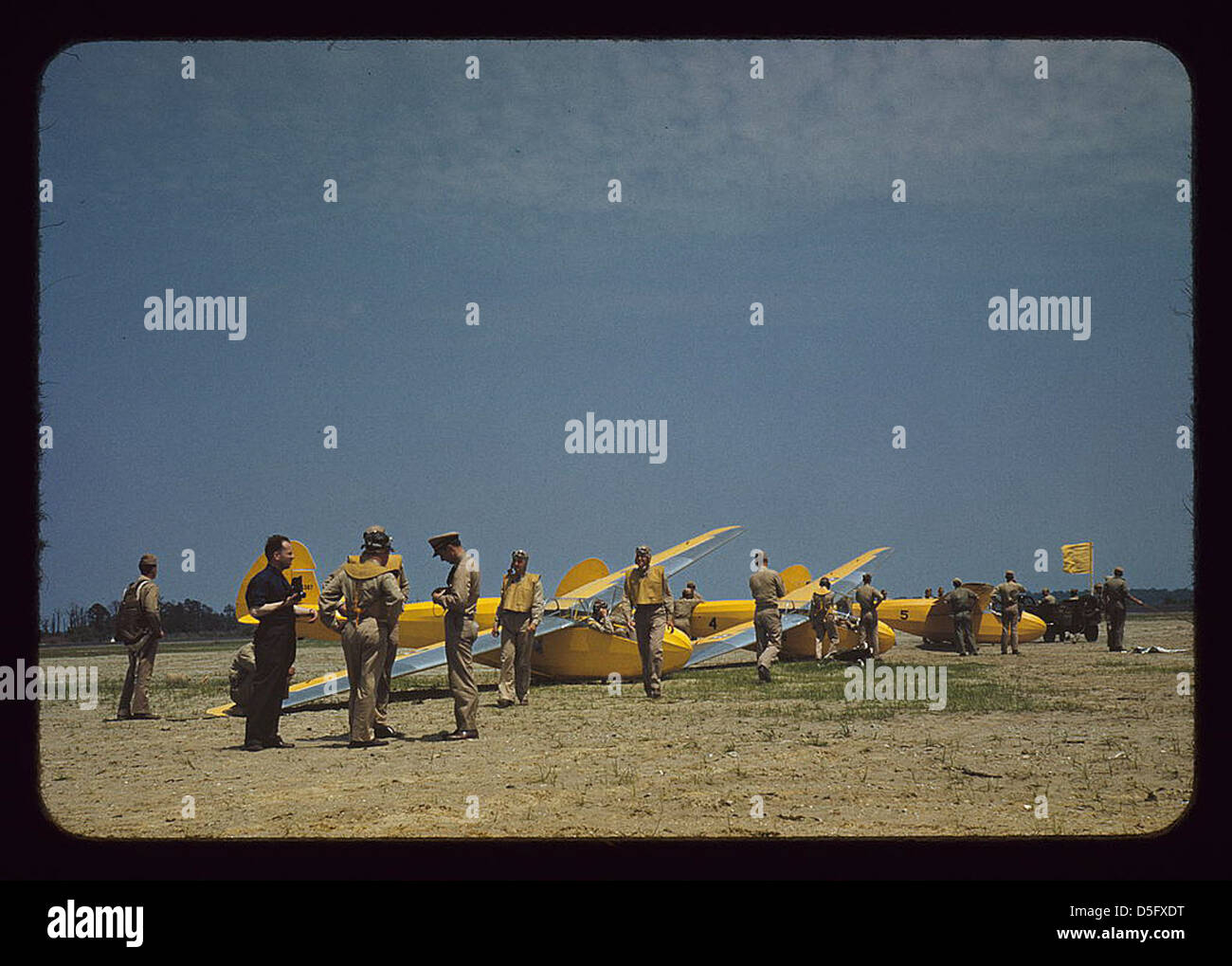 Preparing for takeoff at the glider pilot training program, Page Field