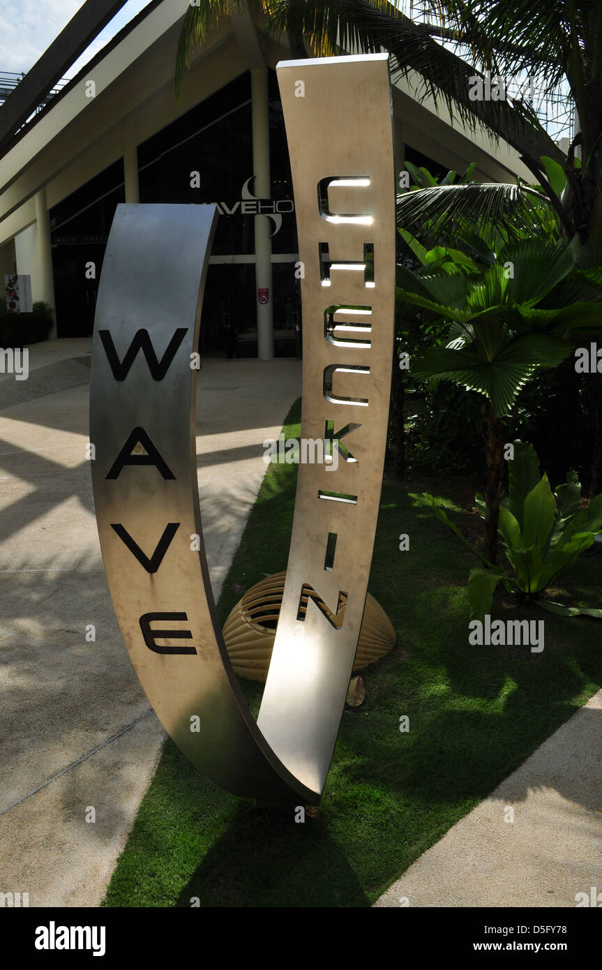 Wave House entrance, Artillery Avenue, Sentosa Island, Singapore Stock Photo