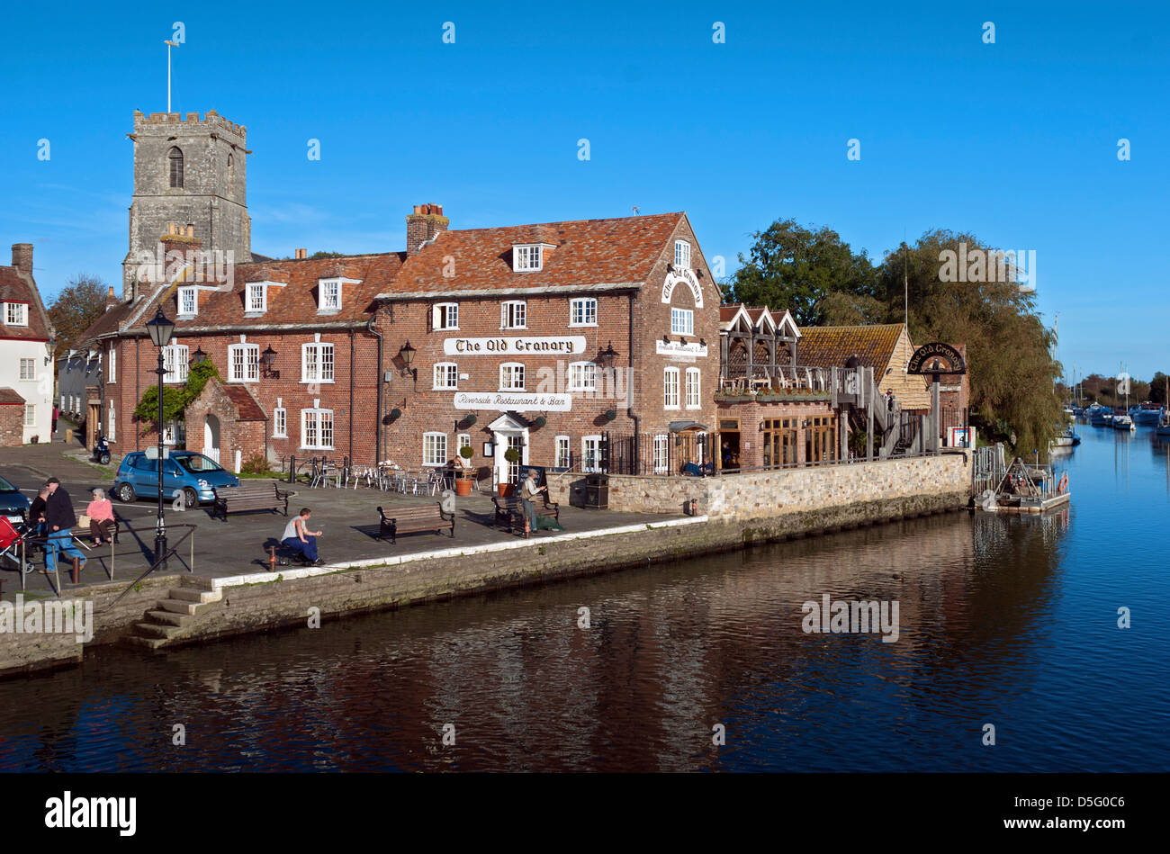 The quay in Wareham, Dorset Stock Photo