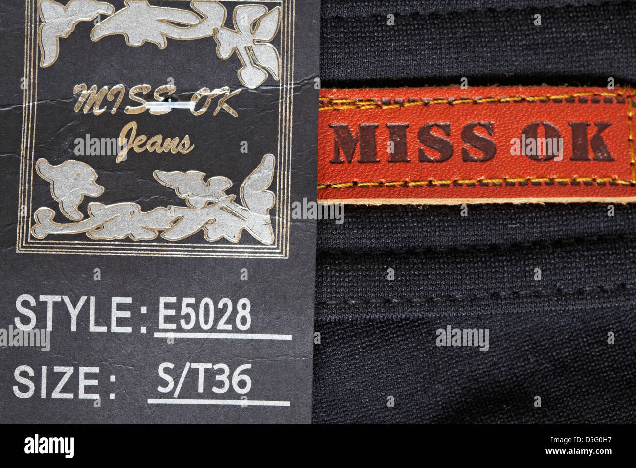 Miss OK jeans label Photo -