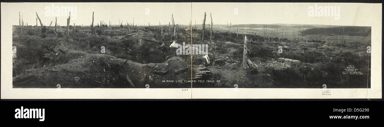 No Mans Land, Flanders Field, France, 1919 (LOC) Stock Photo