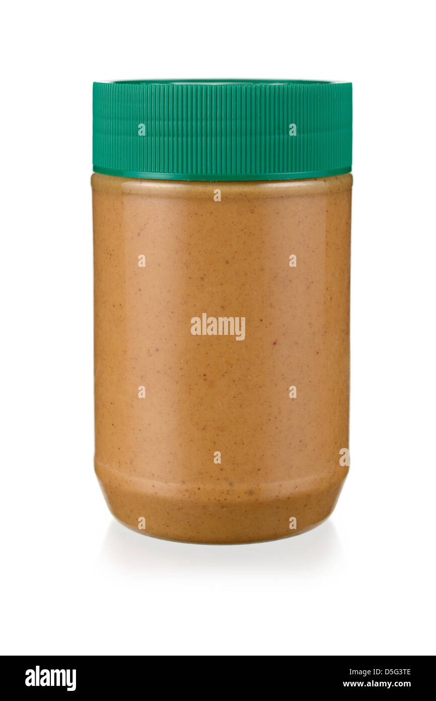Peanut Butter Jar, Plain no Label Stock Photo