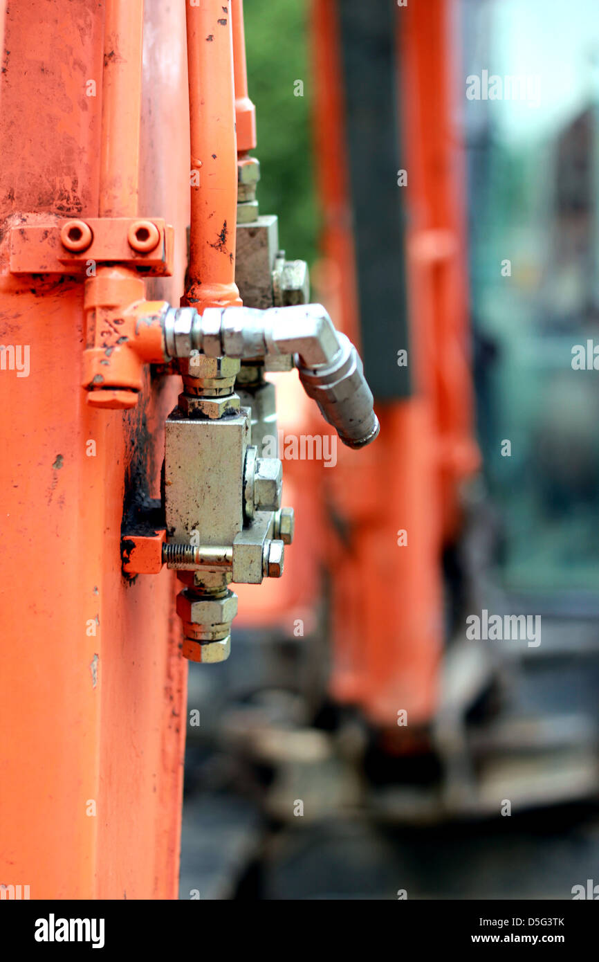 excavator hydraulic systems Stock Photo