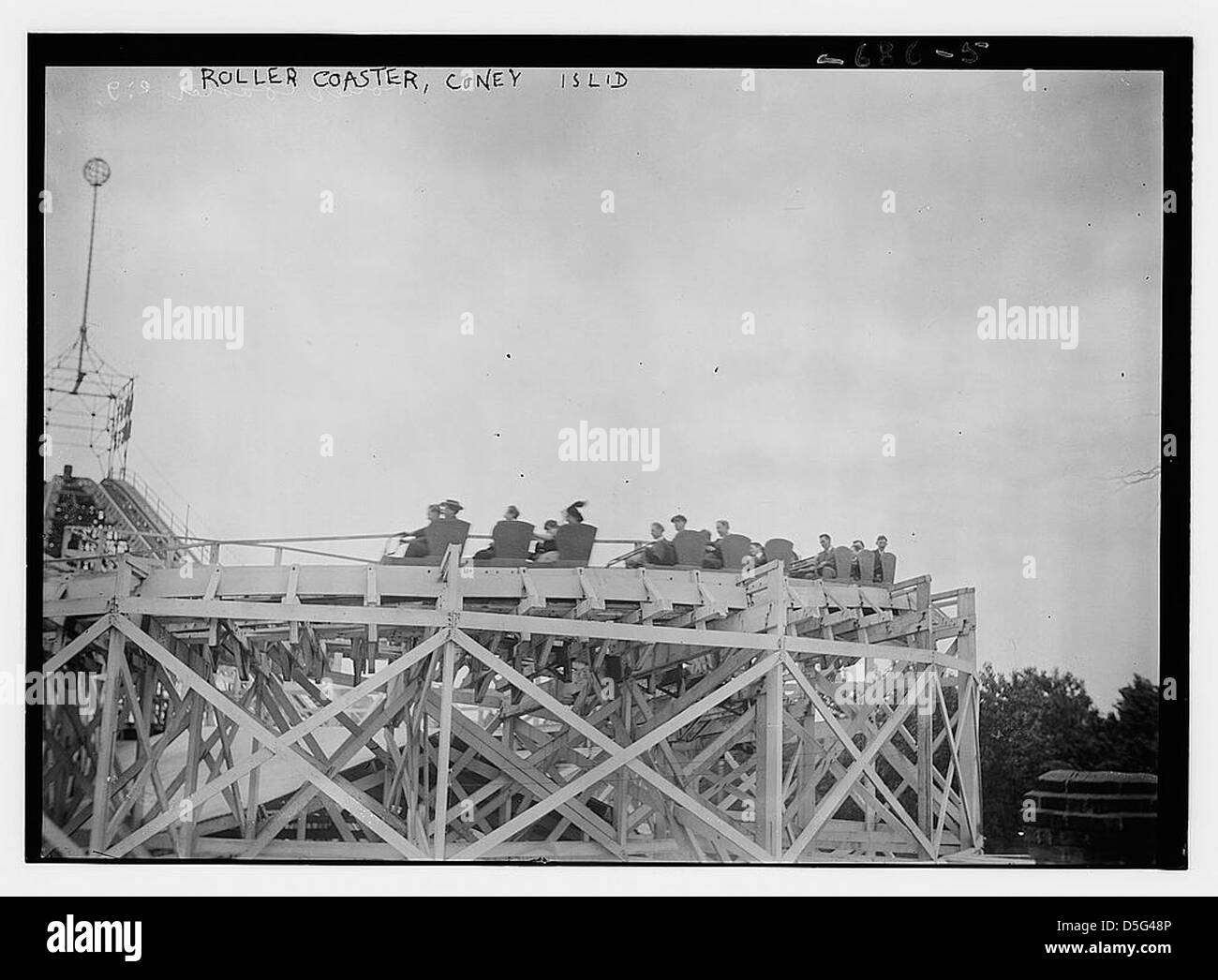 Roller Coaster - Coney Isl. (LOC) Stock Photo