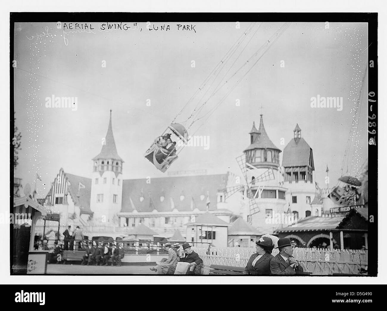 Aerial Swing Luna Park (LOC) Stock Photo