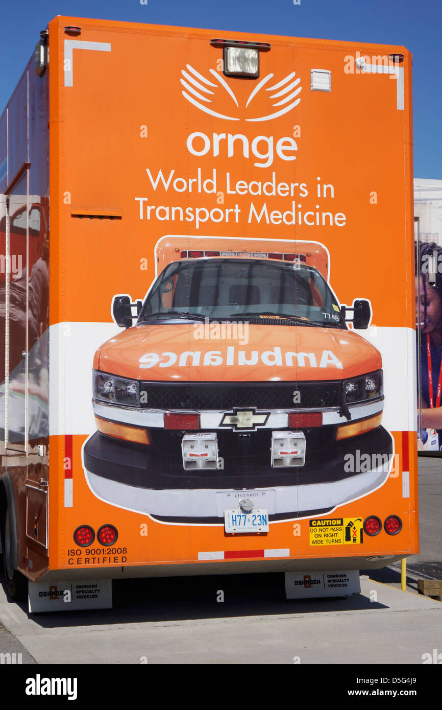 Ornge Ambulance Services Van Stock Photo