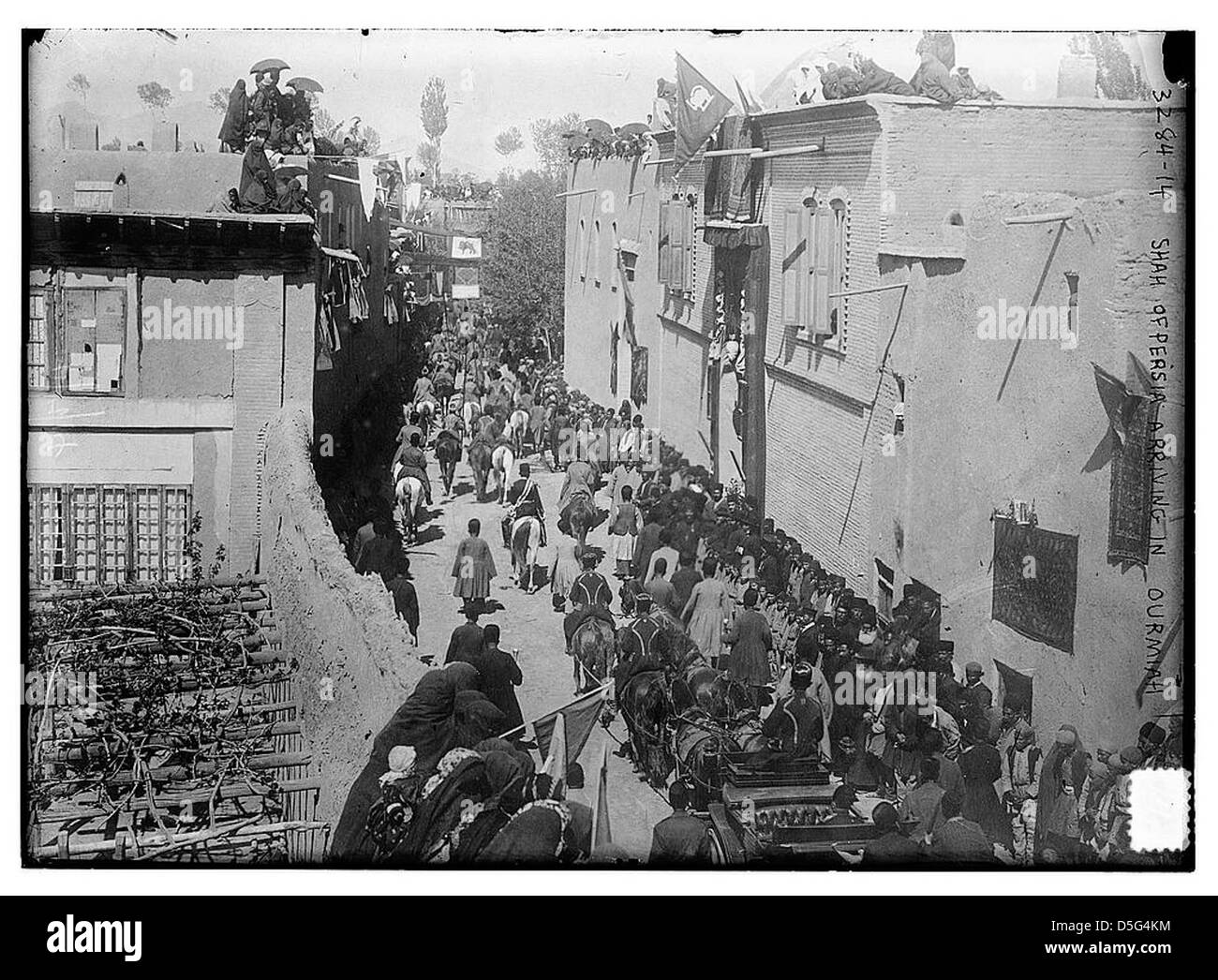 Shah of Persia arriving in Ourmiah (LOC) Stock Photo