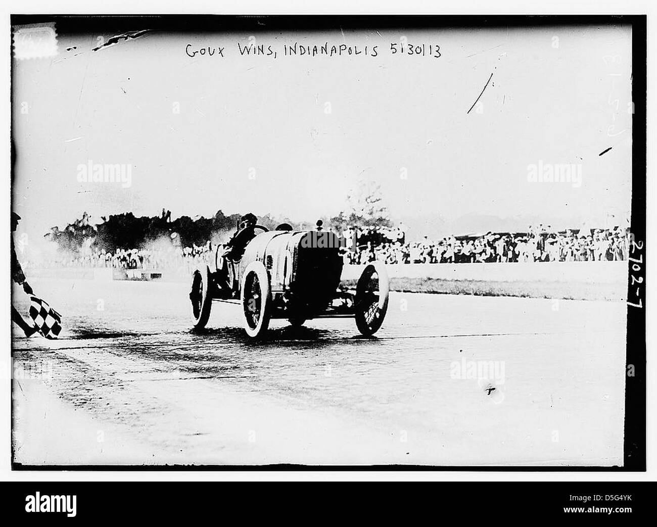 Goux Wins, Indianapolis, 1913 (LOC) Stock Photo