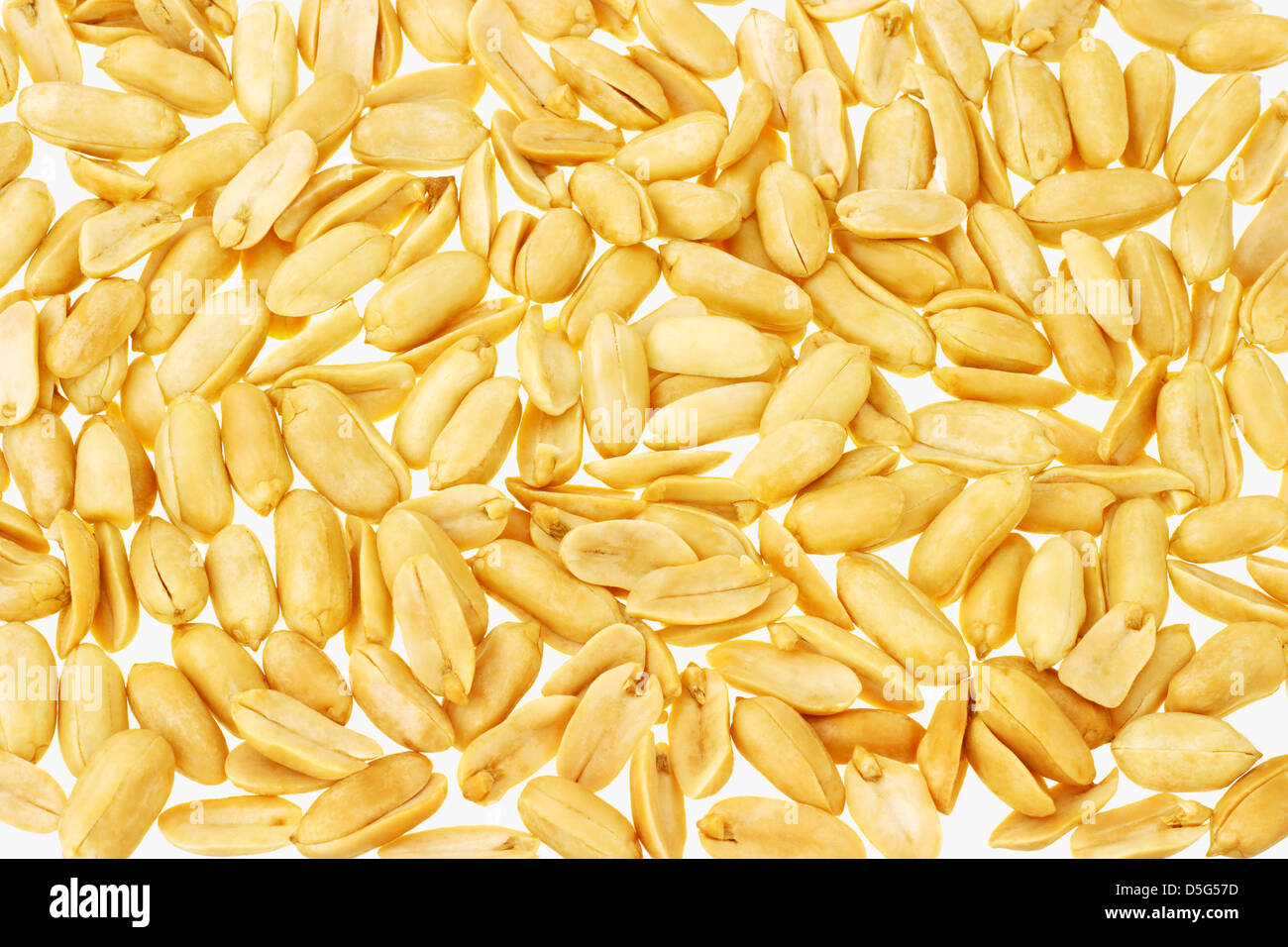 Pea Nuts on White Background Stock Photo - Alamy