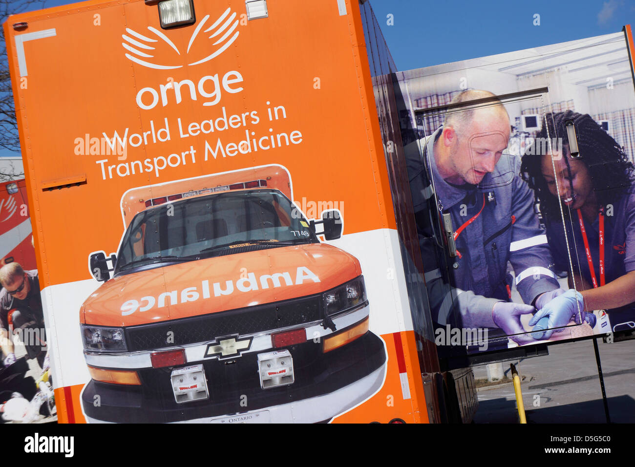Ornge Ambulance Services Van Stock Photo